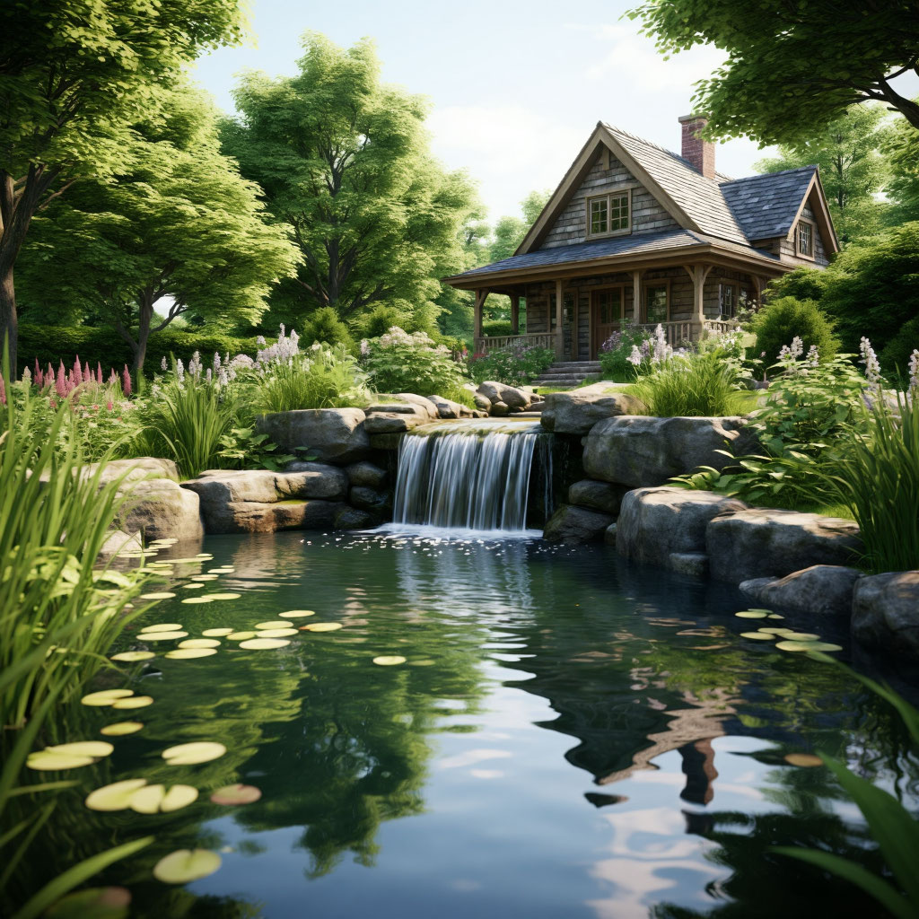 водопад на даче